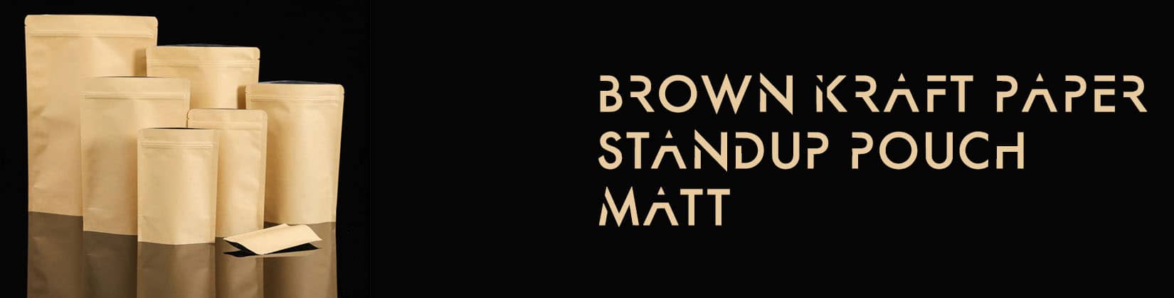 brown kraft paper standup pouch matt