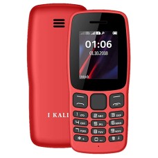 I Kall K100 Feature Mobile Red 32MB ROM, 32MB RAM Dual Sim