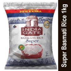 India Gate Basmati Rice Pouch, Super, 1kg