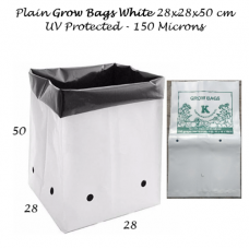 Grow Bags White Plain 28x28x50 cm Pack of 5
