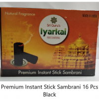 Iyarkai Instant Stick sambrani 16 Pcs Black