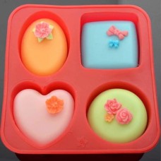 Cupcake Muffin Soap Moulds Red Silicone