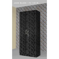 2 Door Plywood Wardrobe, Color Jade Black