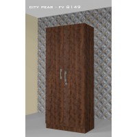 2 Door Plywood Wardrobe, Color City Pear