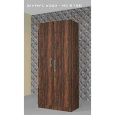2 Door Plywood Wardrobe, Color Santafe Wood