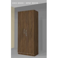 2 Door Plywood Wardrobe, Color Emix Wood