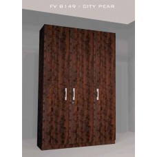 3 Door Plywood Wardrobe, Color City Pear