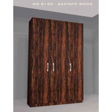 3 Door Plywood Wardrobe, Color Santafe Wood