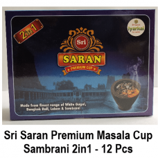 Sri Saran Premium Masala Cup Sambrani 2in1 12 Pcs