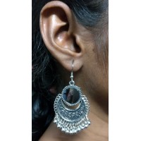 German Silver Oxidized Mirror Silver Beads Earrings for women's and girls Alloy Drops & Danglers Earrings