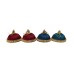 Jhumki Silk Thread Earrings Maroon For Womens and Girls Fabric, Plastic, Silk Dori Jhumki Earring