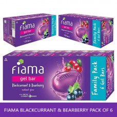Fiama Gel Bar Blackcurrant and Bearberry Soap, 125g Count of 6