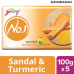 Godrej No 1 Sandal & Turmeric Soap 100g Pack of 5