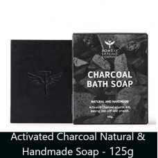 Bombay Shaving Company Activated Bamboo Charcoal Bath Soap for Deep Clean and Anti-pollution Effect, 125g x 3 Pack of 3