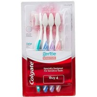 Colgate Gentle Sensitive Ultra Soft Bristles Toothbrush - 4 Pcs with 4 Hygiene Caps Ultra Soft Toothbrush Colgate Gentle Sensitive Ultra Soft Bristles Toothbrush - 4 Pcs with 4 Hygiene Caps Ultra Soft Toothbrush
