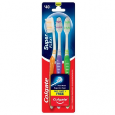 Colgate Super Flexi Toothbrush Medium Bristle 3 pcs Buy 2 Get 1 Free