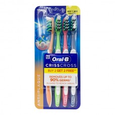 Oral-B Crisscross Anti-Plaque Toothbrush Medium Buy 2 Get 2 Free
