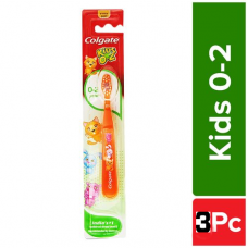 Colgate Kids 0-2 years Extra Soft Toothbrush - Assorted Color - 3Pcs