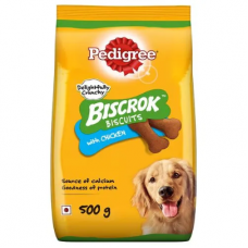 Pedigree Biscrok Biscuits Dog Treats - Above 4 Months, Chicken Flavor, 500 g