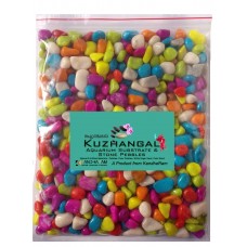 Aquarium Multicolor Polished Asymmetrical Marble Artificial Pebble Stones - 1Kg - Kandharam™