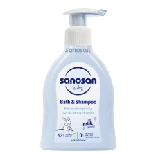 Sanosan Baby Bath & Shampoo 200ml - Gentle Milk Protein Wash Sanosan Baby Bath & Shampoo 200ml - Gentle Milk Protein Wash
