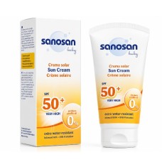 Sanosan Baby Sun Cream SPF 50+ 75ml - Extra Water-Resistant Sanosan Baby Sun Cream SPF 50+ 75ml - Extra Water-Resistant