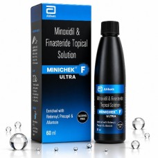 Minichek F Ultra Minoxidil & Finasteride Topical Solution 60ml Minichek F Ultra Minoxidil & Finasteride Topical Solution 60ml