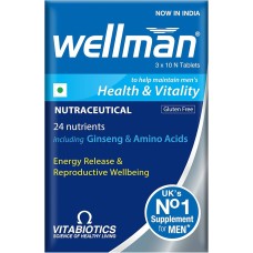 Wellman Tablet Gluten Free Health Supplement for Men with Vitamins & Minerals 30s Wellman Tablet Gluten Free Health Supplement for Men with Vitamins & Minerals 30s