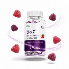 Bio7 Biotin Gummies 5000 mcg Strawberry 30 Gummies Bio7 Biotin Gummies 5000 mcg Strawberry 30 Gummies