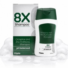 8X Ciclopirox & Zinc Pyrithione Shampoo pH Balanced 120ml