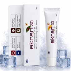 Ekran-30 Silicone Sunscreen Gel SPF 30 PA+++ | Broad Spectrum UVA & UVB Protection | Matte Finish | 30g