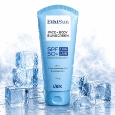 EthiSun Face + Body Hybrid Sunscreen SPF 50+ PA++ | Broad Spectrum UVA/UVB Protection | Critical Wavelength 370nm | 100g EthiSun Face + Body Hybrid Sunscreen SPF 50+ PA++ | Broad Spectrum UVA/UVB Protection | Critical Wavelength 370nm | 100g