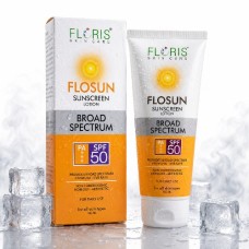 Floris Flosun Broad Spectrum Sunscreen Lotion SPF 50 PA+++ | UVA & UVB Protection | Non-Comedogenic | 100ml Floris Flosun Broad Spectrum Sunscreen Lotion SPF 50 PA+++ | UVA & UVB Protection | Non-Comedogenic | 100ml