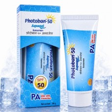 Photoban-50 Aquagel Sunscreen SPF 50 PA+++ Broad Spectrum UVA/UVB Protection Gel 60g Photoban-50 Aquagel Sunscreen SPF 50 PA+++ Broad Spectrum UVA/UVB Protection Gel 60g