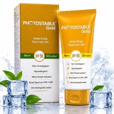 Photostable Gold Matte Finish Sunscreen Gel SPF 55 Broad Spectrum UVA/UVB Protection 50g Photostable Gold Matte Finish Sunscreen Gel SPF 55 Broad Spectrum UVA/UVB Protection 50g