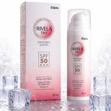 Rivela Tint Sunscreen Lotion SPF 50 Broad Spectrum with Vitamin E & Liquid Crystal Technology 50ml Rivela Tint Sunscreen Lotion SPF 50 Broad Spectrum with Vitamin E & Liquid Crystal Technology 50ml