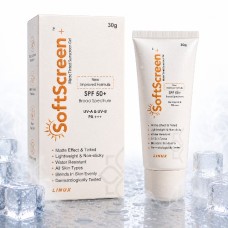 SoftScreen+ Matte Tinted Sunscreen Gel SPF 50+ PA+++ | Broad Spectrum UVA & UVB Protection | Water Resistant | 30g