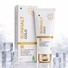 Sunhalt Gold Hydrating Sunscreen SPF 50 PA+++ | Broad Spectrum Sunscreen | Water Resistant | 50g Sunhalt Gold Hydrating Sunscreen SPF 50 PA+++ | Broad Spectrum Sunscreen | Water Resistant | 50g