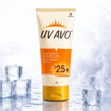 UV AVO Broad Spectrum Sunscreen Lotion SPF 25+ PA+++ | Water Resistant | Oil-Free | Antioxidant Action | 30g UV AVO Broad Spectrum Sunscreen Lotion SPF 25+ PA+++ | Water Resistant | Oil-Free | Antioxidant Action | 30g