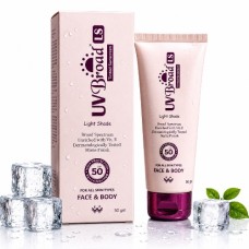 UV Broad LS Light Shade Tinted Sunscreen SPF 50 PA+++ | Broad Spectrum Face & Body Sunscreen | Matte Finish | Vitamin E | 50g UV Broad LS Light Shade Tinted Sunscreen SPF 50 PA+++ | Broad Spectrum Face & Body Sunscreen | Matte Finish | Vitamin E | 50g