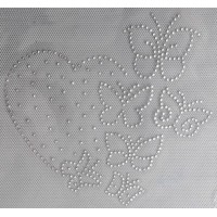 Heartin with Butterflies Rhinestone Hotfix Iron on Clothes 