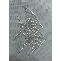 Two Angel Fish Rhinestone Hotfix Iron on Clothes Two Angel Fish Rhinestone Hotfix Iron on Clothes
