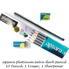 Apsara Platinum Extra Dark Pencil Pack of 10