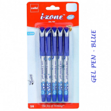 Cello I-Zone Blue Gel Pen Pack Of 5