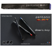 Linc Pentonic B RT Black Pen pack of 3