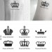 King Queen Crown Temporary Tattoo Stickers