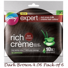 Godrej Rich Creme Dark Brown 4.06 Pack of 6