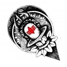 Shiva Lingam Trishul Lotus Temporary Tattoo Stickers