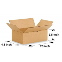 Carton Box 7.5 x 4.5 x 3.5 inch Pack of 25 Carton Box 7.5 x 4.5 x 3.5 inch Pack of 25