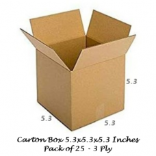 Carton Box 5.3 x5.3 x 5.3 inch Pack of 25